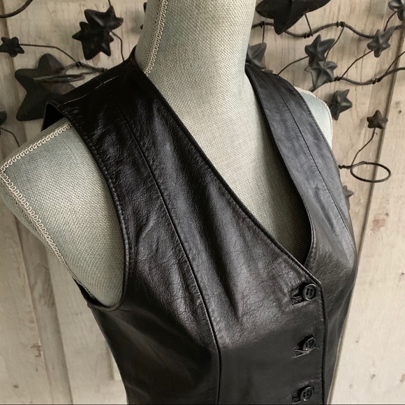 Frye Jackets & Blazers - Vintage Frye Black Leather Vest